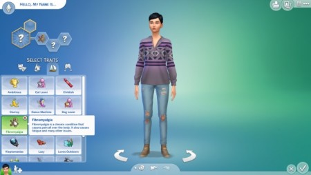 Fibromyalgia Trait Mod by Subob at Mod The Sims
