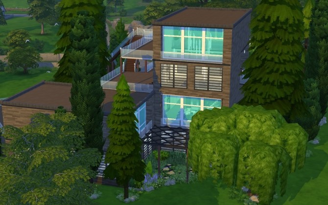 Sims 4 Hidden Woods Modern Family Home by catdenny at Mod The Sims