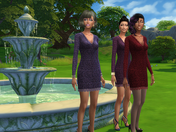 Sims 4 Romantic dress by Simalicious at TSR