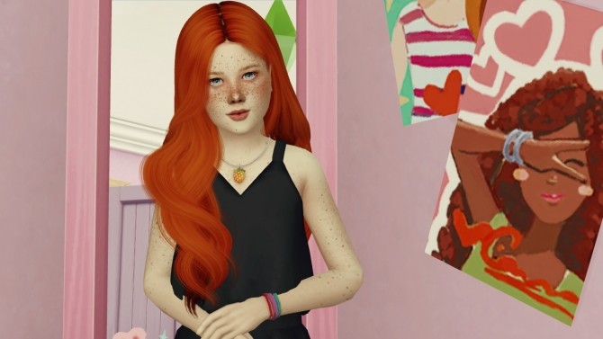 Sims 4 WINGS HAIR OE0208 KIDS VERSION at REDHEADSIMS
