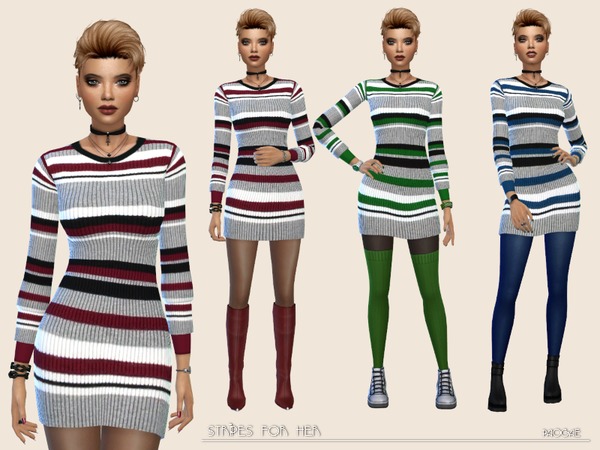 Sims 4 Stripes Set by Paogae at TSR