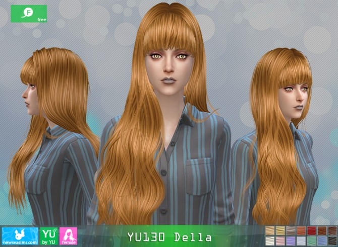 Sims 4 YU130 Della hair at Newsea Sims 4