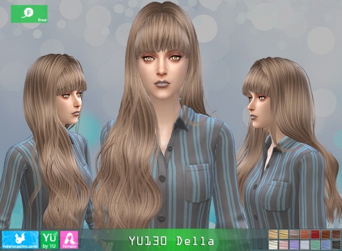 Sims 4 YU130 Della hair at Newsea Sims 4