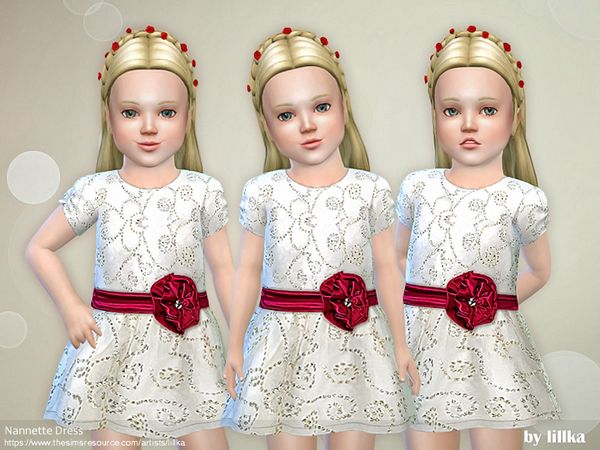 Sims 4 Nannette Dress by lillka at TSR