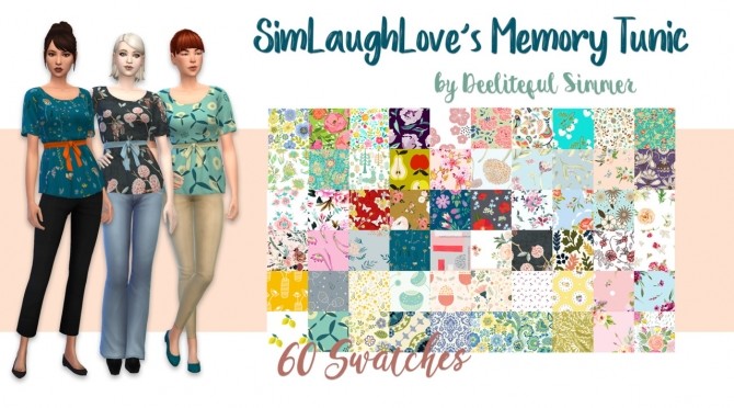 Sims 4 Simlaughlove‘s Memory Tunic at Deeliteful Simmer