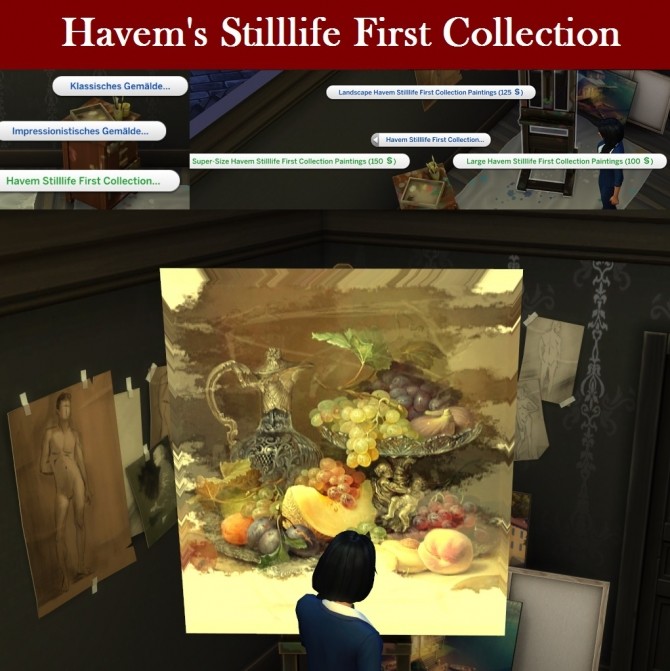 Sims 4 New Art Collection for easel with Stilllife paintings by Havem at Mod The Sims