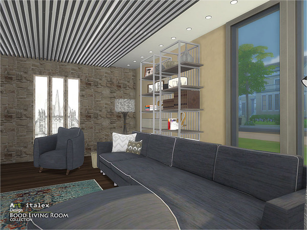 Sims 4 Bood Living Room by ArtVitalex at TSR