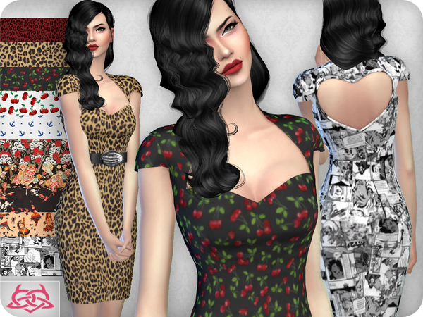 Sims 4 My love dress RECOLOR 3 by Colores Urbanos at TSR