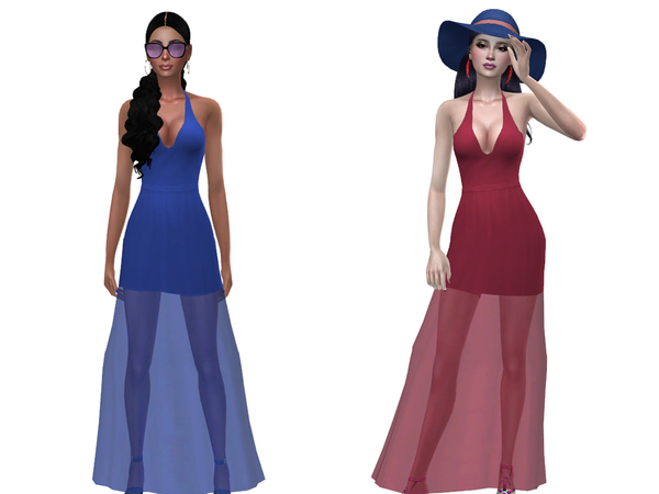 Sims 4 Tiphaine dress by Simalicious at TSR