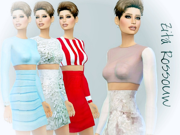 Sims 4 Sleek outfit by ZitaRossouw at TSR