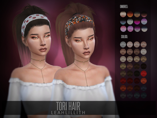 Sims 4 Tori Hair by Leah Lillith at TSR