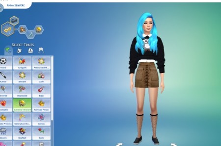 Extreme introvert trait in CAS by ChloeTheNinja at Mod The Sims