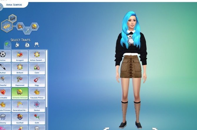 Sims 4 Extreme introvert trait in CAS by ChloeTheNinja at Mod The Sims