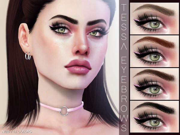 Sims 4 Tessa Eyebrows N126 by Pralinesims at TSR