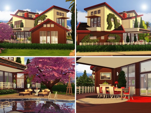 Sims 4 Wooden Estate by MychQQQ at TSR