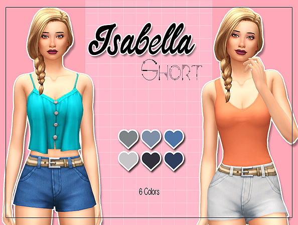 Sims 4 Isabella Short at Kass