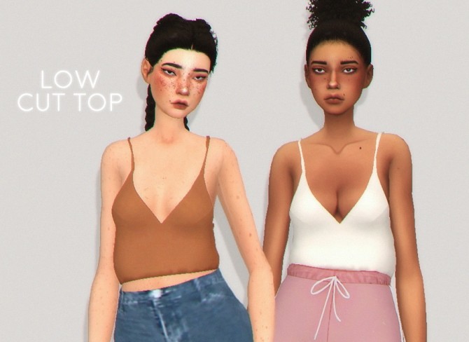 Sims 4 Low cut top at Puresims