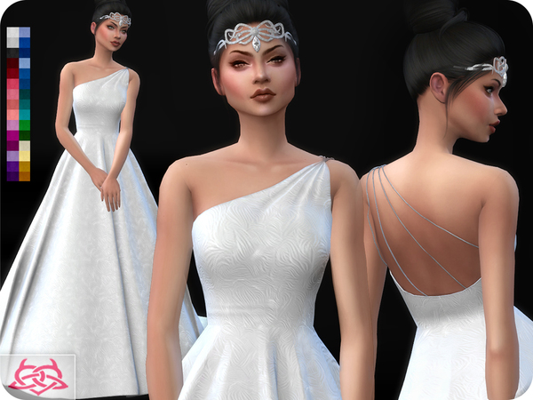 Sims 4 Wedding Dress 12 by Colores Urbanos at TSR