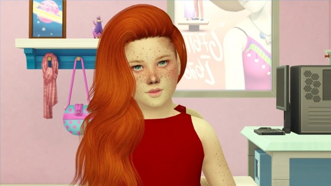 Sims 4 ADE KATERINA V2 HAIR KIDS VERSION at REDHEADSIMS