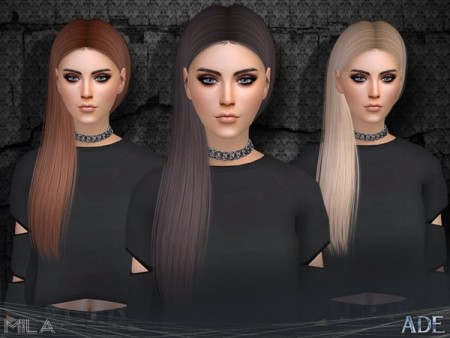 Mila hair by Ade_Darma at TSR » Sims 4 Updates