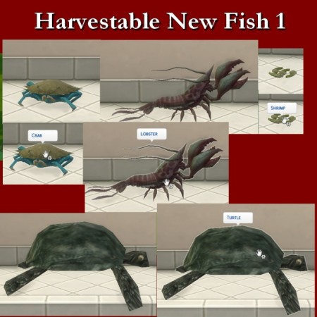 Harvestable New Fish by Leniad at SimsWorkshop