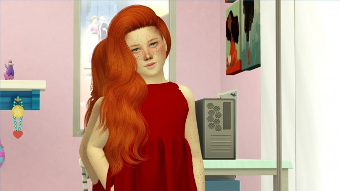 Sims 4 ADE KATERINA V2 HAIR KIDS VERSION at REDHEADSIMS