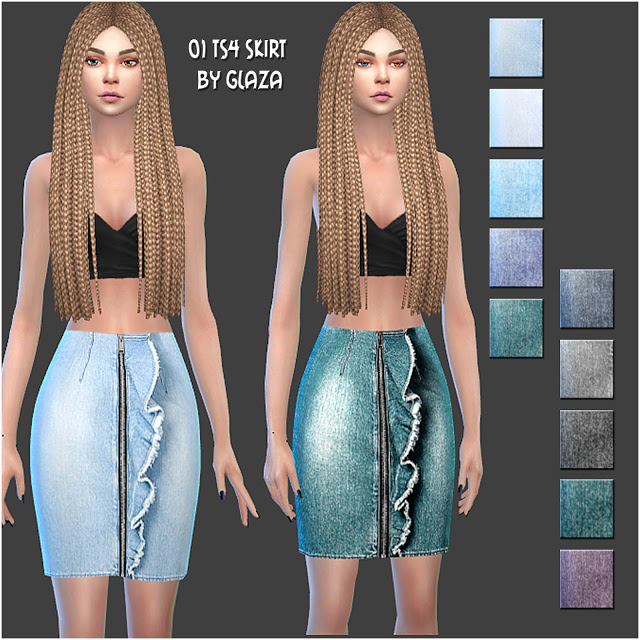 Sims 4 Skirt 01 at All by Glaza