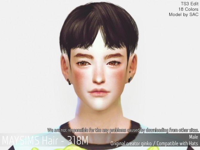 Sims 4 Hair 318M (Ginko) at May Sims