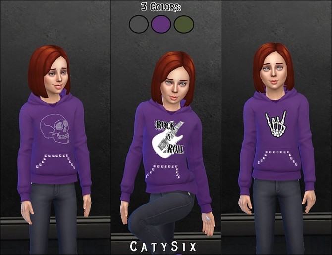 Sims 4 8 Sweatshirts For Kids V1 at CatySix