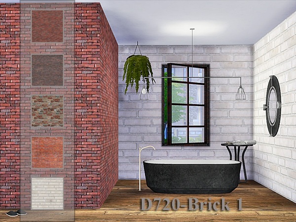 Sims 4 Brick 1 walls by Danuta720 at TSR