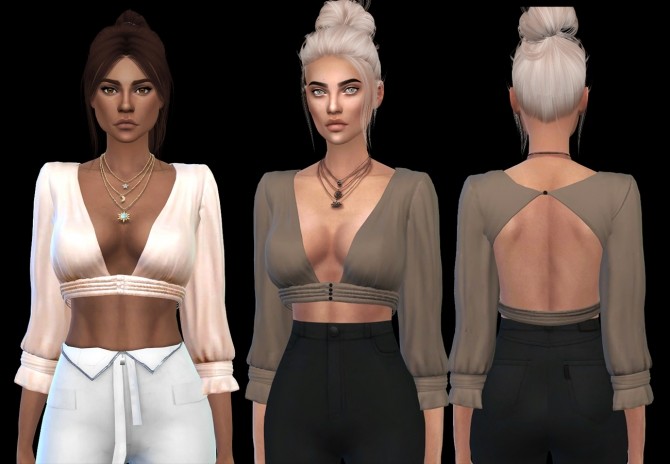 Sims 4 Clarice Top (P) at Leo Sims