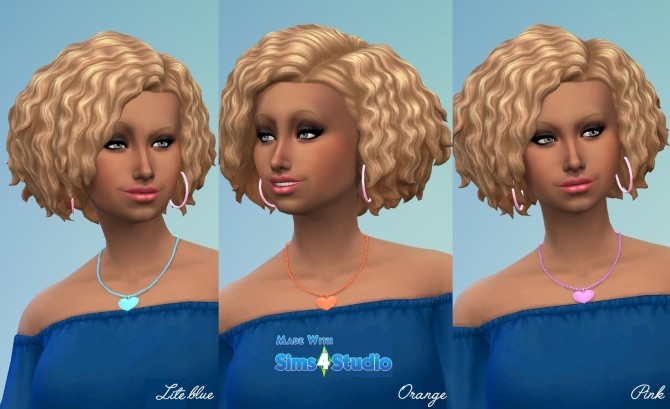 Sims 4 CharmHeart Necklace 6 Colours by wendy35pearly at Mod The Sims