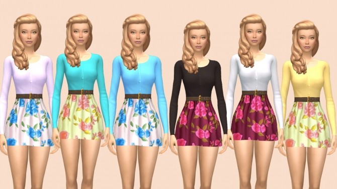 Sims 4 Vicky Dress at Kass