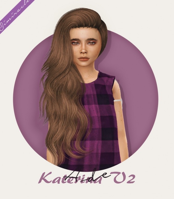 Sims 4 Ade Katerina V2 Hair Kids Version at Simiracle