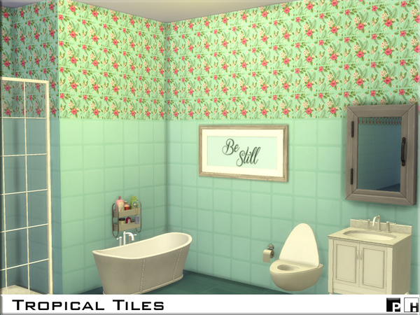 Sims 4 Tropical Tiles by Pinkfizzzzz at TSR