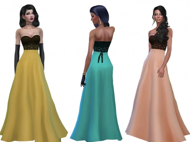 Cinderella dress by Simalicious at Mod The Sims » Sims 4 Updates