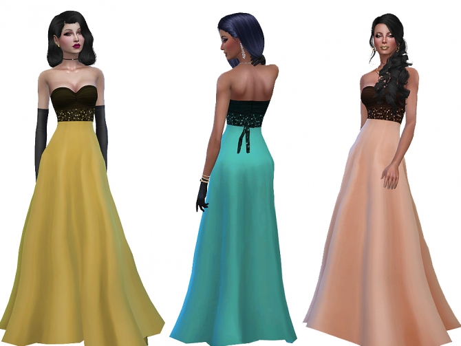 Cinderella dress by Simalicious at Mod The Sims » Sims 4 Updates