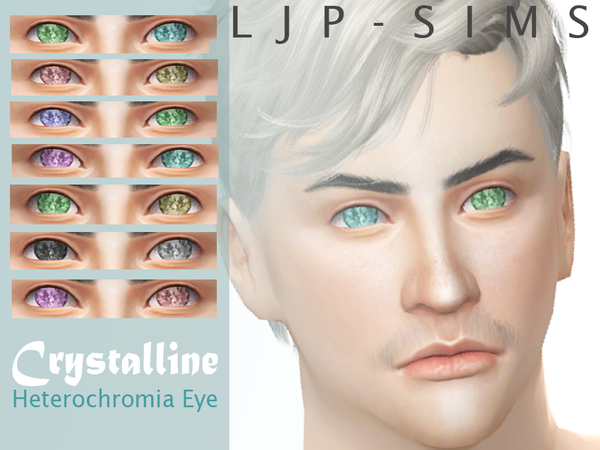Sims 4 Crystalline Heterochromia eyes by LJP Sims at TSR