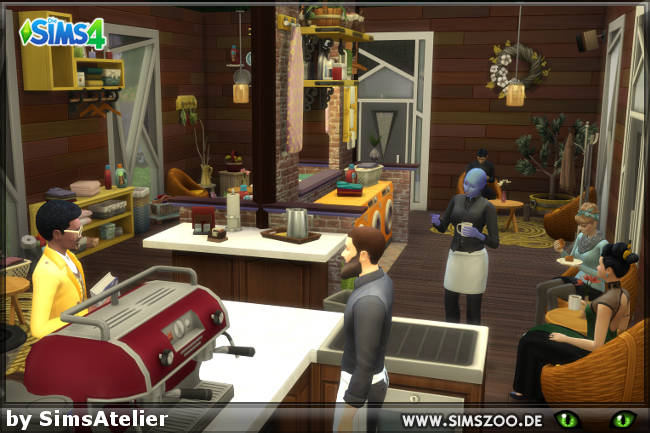 Sims 4 Waschbar Espresso Bar by SimsAtelier at Blacky’s Sims Zoo