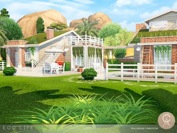 Sims 4 Eco Life house by Pralinesims at TSR