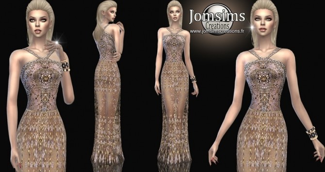 Sims 4 Esabi dress at Jomsims Creations
