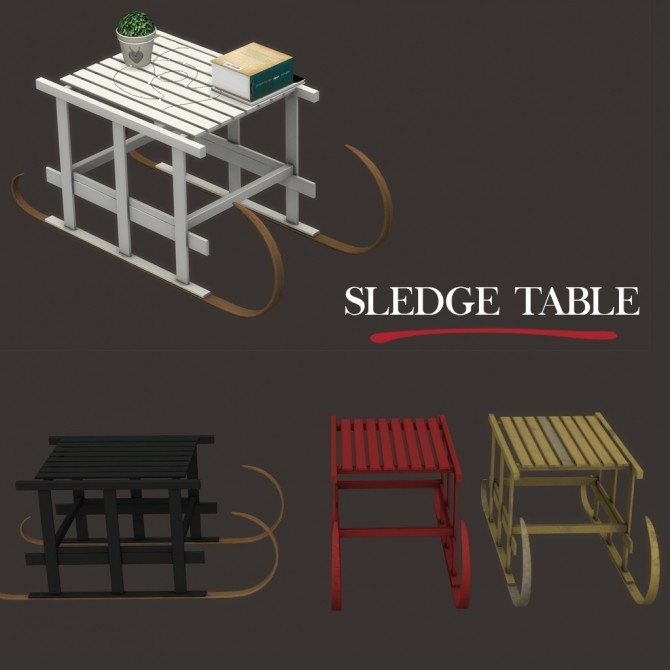Sims 4 Sledge Table at Leo Sims