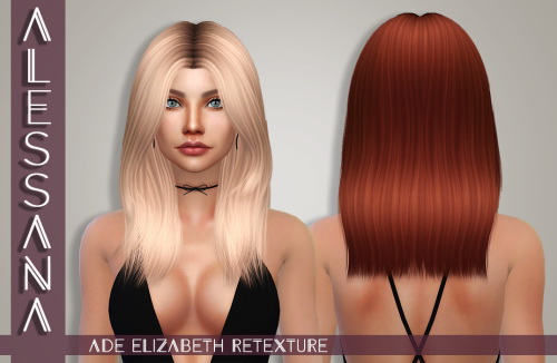 Sims 4 Ade Elizabeth Hair Retexture at Alessana Sims