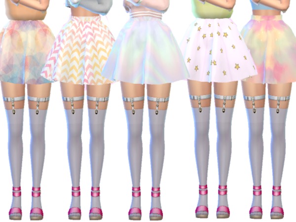 Pastel Gothic Skirts Pack Seven by Wicked_Kittie at TSR » Sims 4 Updates