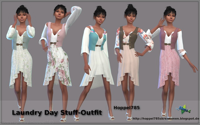 Sims 4 Laundry Day Stuff Outfit recolors at Hoppel785