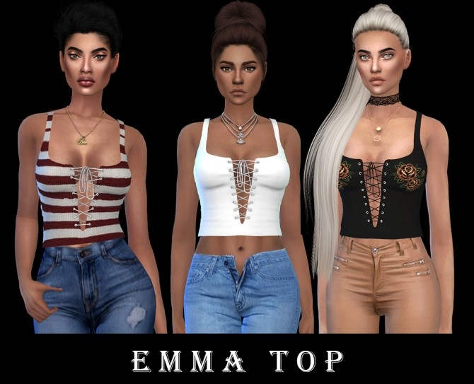 Sims 4 Emma Top Fixed at Leo Sims