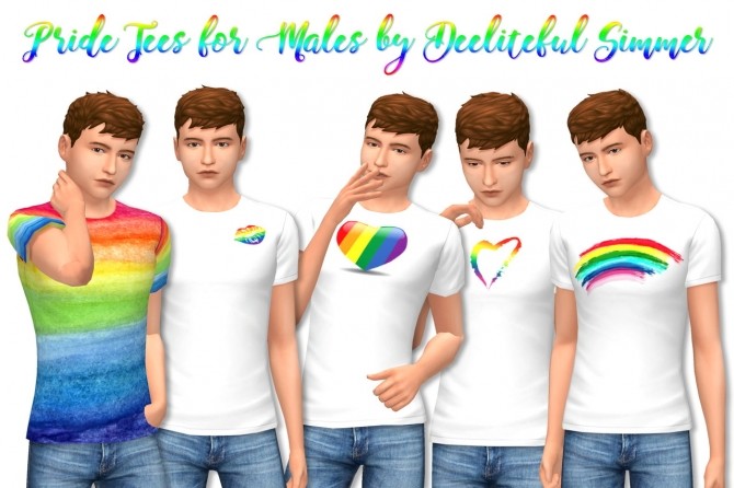 Sims 4 Pride tees M at Deeliteful Simmer