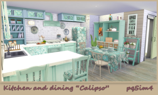 Sims 4 Kitchen and Dining Calipso at pqSims4