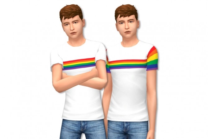 Sims 4 Pride tees M at Deeliteful Simmer