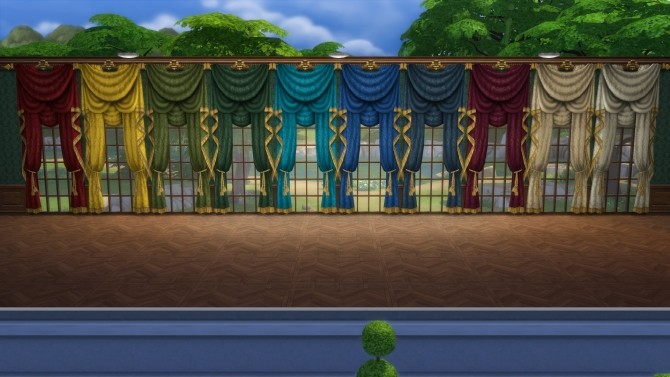 Sims 4 Grand Century Curtains Deluxe Edition (Open & Closed) by TheJim07 at Mod The Sims